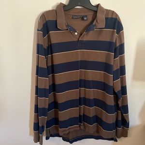 Mens long sleeve polo shirt